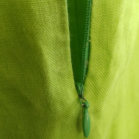Talbots Linen dress, 12, bright green - Picture 5 of 7